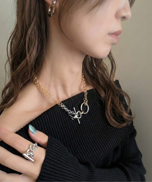 styiro（スタイロ）の「【新色追加&リニューアル】ゴールド×シルバーメタルマンテル2WAYネックレス【ご要望反映アイテム】（ネックレス・レディース・シルバー×ゴールド/シルバー/ゴールド系その他・FREE）」の14枚目の写真