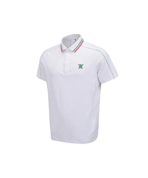 ANEW GOLF（アニューゴルフ）の「MEN SM KNIT COLLAR SHORT T-SHIRT_WH（ポロシャツ・メンズ・その他・MEDIUM/LARGE/XXX-LARGE）」の3枚目の写真