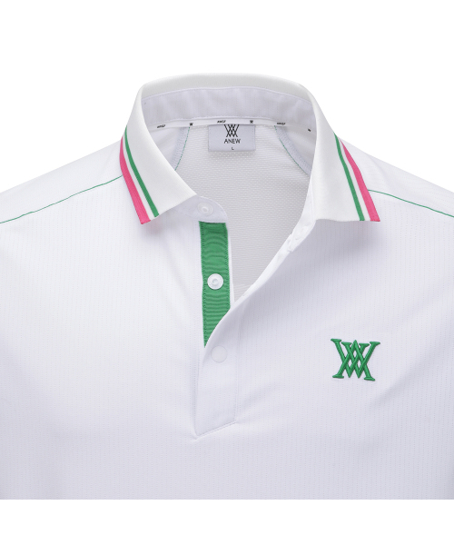 ANEW GOLF（アニューゴルフ）の「MEN SM KNIT COLLAR SHORT T-SHIRT_WH（ポロシャツ・メンズ・その他・MEDIUM/LARGE/XXX-LARGE）」の5枚目の写真
