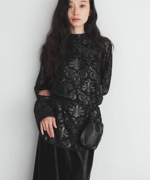 KBF（ケイビーエフ）の「チュールジャガードブラウス（シャツ/ブラウス・レディース・ブラック/アイボリー・ONE）」の21枚目の写真