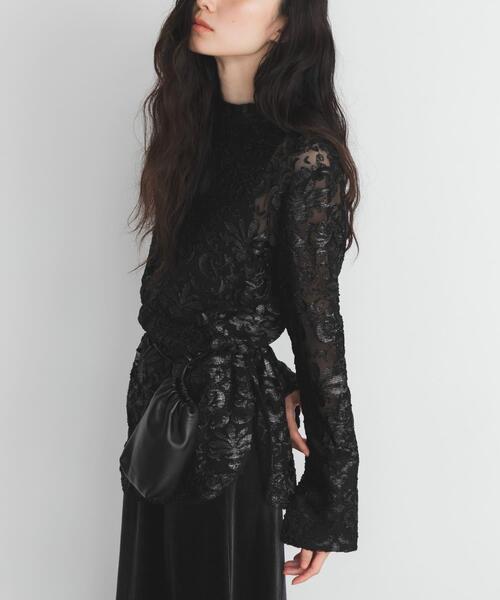 KBF（ケイビーエフ）の「チュールジャガードブラウス（シャツ/ブラウス・レディース・ブラック/アイボリー・ONE）」の20枚目の写真