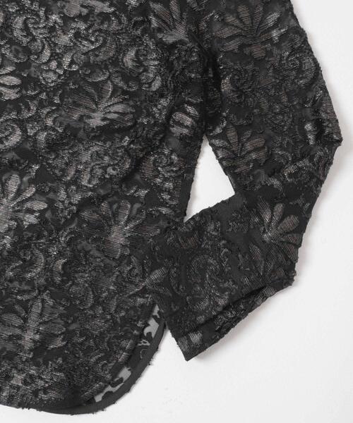 KBF（ケイビーエフ）の「チュールジャガードブラウス（シャツ/ブラウス・レディース・ブラック/アイボリー・ONE）」の12枚目の写真