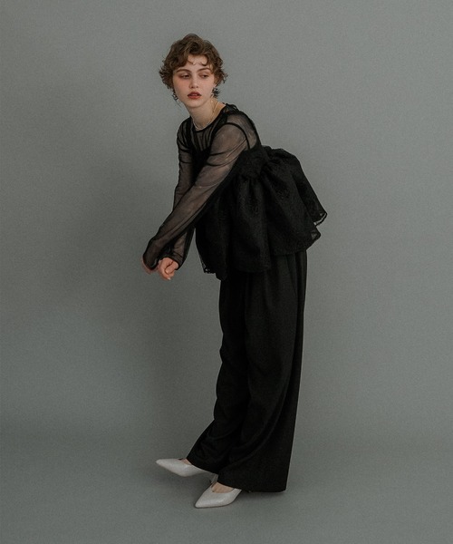 【kura】et.UNiVER Sheer Peplum Overlay Sheer Peplum Overlay Top＆Pants（パンツドレス）｜et.UNiVER（エト