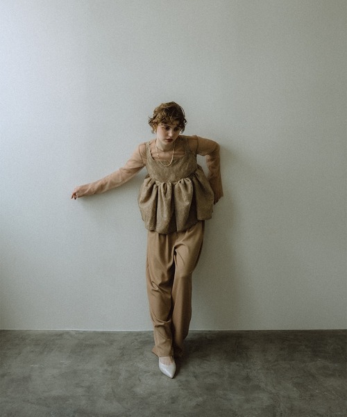 Sheer Peplum Overlay Top＆Pants（パンツドレス）｜et.UNiVER（エト