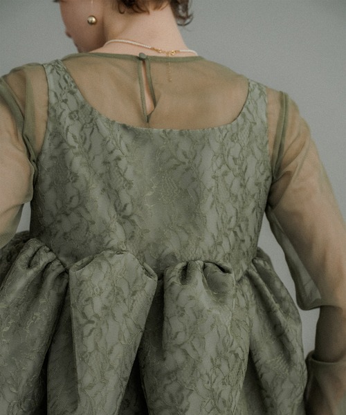Sheer Peplum Overlay Top＆Pants（パンツドレス）｜et.UNiVER（エト