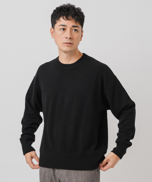 EDIFICE（エディフィス）の「NEW CASHMERE ニット スウェット（ニット/セーター・メンズ・グレー/ブラック/ブルー系その他・MEDIUM/LARGE）」の7枚目の写真