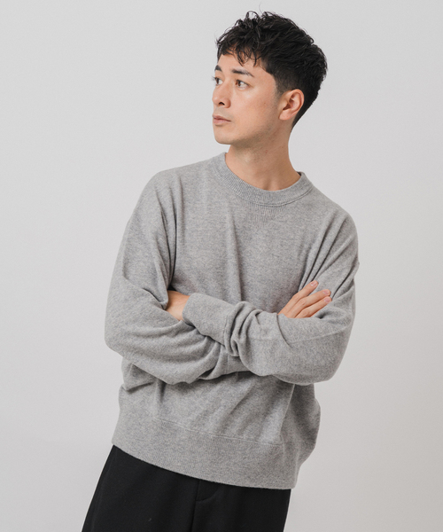 EDIFICE（エディフィス）の「NEW CASHMERE ニット スウェット（ニット/セーター・メンズ・グレー/ブラック/ブルー系その他・MEDIUM/LARGE）」の18枚目の写真