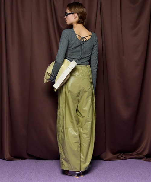 MAISON SPECIAL(メゾンスペシャル)の「Waist Tuck Work Pants/ウエストタックワークパンツ(その他パンツ・レディース・ピンク/ホワイト/カーキ/ブラック・38/36)」の6枚目の写真