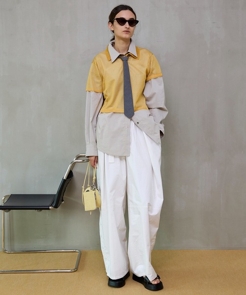 MAISON SPECIAL(メゾンスペシャル)の「Waist Tuck Work Pants/ウエストタックワークパンツ(その他パンツ・レディース・ピンク/ホワイト/カーキ/ブラック・38/36)」の20枚目の写真