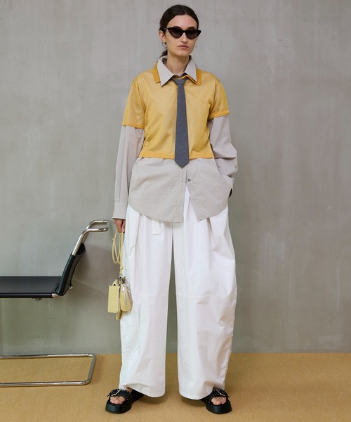 MAISON SPECIAL(メゾンスペシャル)の「Waist Tuck Work Pants/ウエストタックワークパンツ(その他パンツ・レディース・ピンク/ホワイト/カーキ/ブラック・38/36)」の19枚目の写真