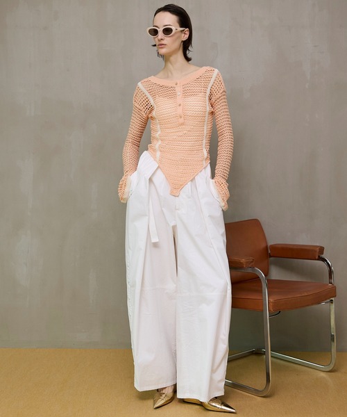 MAISON SPECIAL(メゾンスペシャル)の「Waist Tuck Work Pants/ウエストタックワークパンツ(その他パンツ・レディース・ピンク/ホワイト/カーキ/ブラック・38/36)」の22枚目の写真