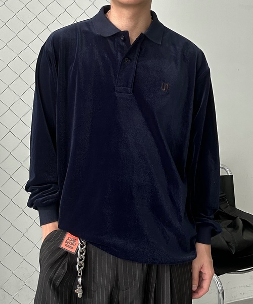 ENYCE ポロシャツ ベロア 3XL 長袖 ENYCE ポロシャツ ベロア 3XL 長袖