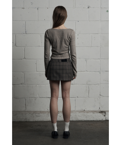 SYNERJYN(シナジン)の「CLASSIC CHECK MINI SKIRT DARK BEIGE(スカート・レディース・その他・MEDIUM/SMALL)」の6枚目の写真