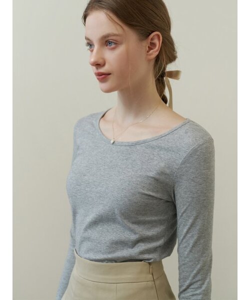 RE_L(リエル)の「Base cotton t-shirt (gray)(Tシャツ/カットソー・レディース・その他・FREE)」の6枚目の写真