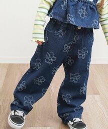 BREEZE | フラワーデニムパンツ_ジュニア対応(デニムパンツ)