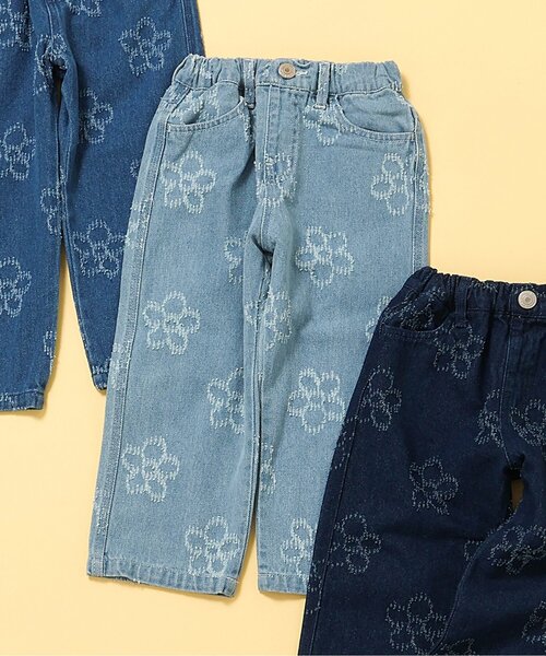 BREEZE(브리즈)의 「플라워 데님 팬츠_주니어 대응(데님 팬츠)」｜삭스 블루