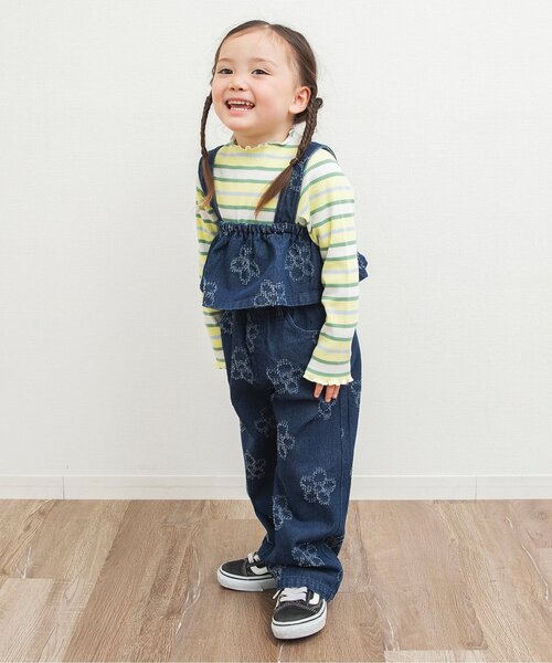 BREEZE(ブリーズ)の「フラワーデニムパンツ(デニムパンツ・キッズ・サックスブルー/ブルー/ネイビー・90/140/130/120/110/100/80)」の12枚目の写真