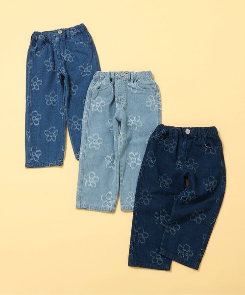 BREEZE(ブリーズ)の「フラワーデニムパンツ(デニムパンツ・キッズ・サックスブルー/ブルー/ネイビー・90/140/130/120/110/100/80)」の15枚目の写真