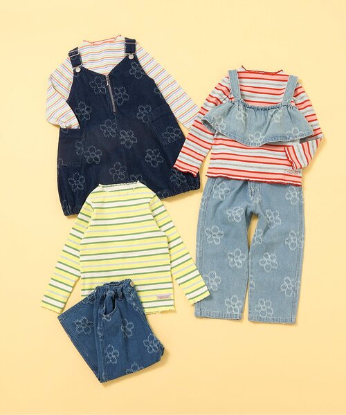 BREEZE(ブリーズ)の「フラワーデニムパンツ(デニムパンツ・キッズ・サックスブルー/ブルー/ネイビー・90/140/130/120/110/100/80)」の18枚目の写真