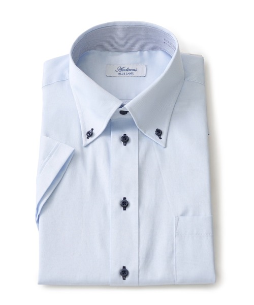 TETE HOMME(テットオム)の「形態安定 アイスキープ T/Cドレスシャツ / 半袖ビジネスシャツ(ビジネスシャツ・メンズ・サックスブルー系1/グレー系1/ホワイト系1/ホワイト系3/グレー系2/ホワイト系2/サックスブルー系3/サックスブルー系2・MEDIUM/X-LARGE/LARGE)」の6枚目の写真