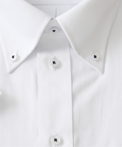 TETE HOMME(テットオム)の「形態安定 アイスキープ T/Cドレスシャツ / 半袖ビジネスシャツ(ビジネスシャツ・メンズ・サックスブルー系1/グレー系1/ホワイト系1/ホワイト系3/グレー系2/ホワイト系2/サックスブルー系3/サックスブルー系2・MEDIUM/X-LARGE/LARGE)」の9枚目の写真