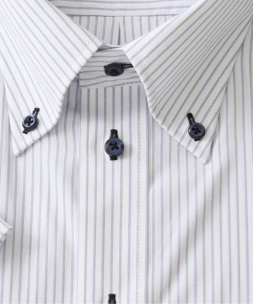 TETE HOMME(テットオム)の「形態安定 アイスキープ T/Cドレスシャツ / 半袖ビジネスシャツ(ビジネスシャツ・メンズ・サックスブルー系1/グレー系1/ホワイト系1/ホワイト系3/グレー系2/ホワイト系2/サックスブルー系3/サックスブルー系2・MEDIUM/X-LARGE/LARGE)」の11枚目の写真