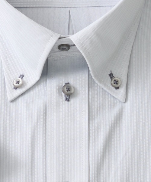 TETE HOMME(テットオム)の「形態安定 アイスキープ T/Cドレスシャツ / 半袖ビジネスシャツ(ビジネスシャツ・メンズ・サックスブルー系1/グレー系1/ホワイト系1/ホワイト系3/グレー系2/ホワイト系2/サックスブルー系3/サックスブルー系2・MEDIUM/X-LARGE/LARGE)」の12枚目の写真
