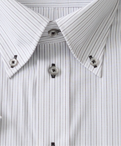 TETE HOMME(テットオム)の「形態安定 アイスキープ T/Cドレスシャツ / 半袖ビジネスシャツ(ビジネスシャツ・メンズ・サックスブルー系1/グレー系1/ホワイト系1/ホワイト系3/グレー系2/ホワイト系2/サックスブルー系3/サックスブルー系2・MEDIUM/X-LARGE/LARGE)」の13枚目の写真