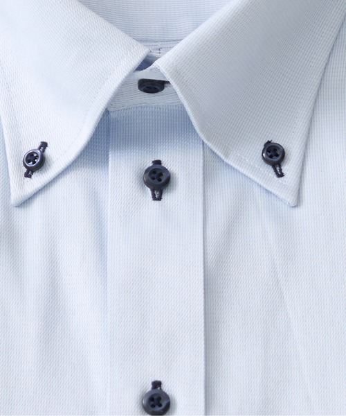 TETE HOMME(テットオム)の「形態安定 アイスキープ T/Cドレスシャツ / 半袖ビジネスシャツ(ビジネスシャツ・メンズ・サックスブルー系1/グレー系1/ホワイト系1/ホワイト系3/グレー系2/ホワイト系2/サックスブルー系3/サックスブルー系2・MEDIUM/X-LARGE/LARGE)」の14枚目の写真
