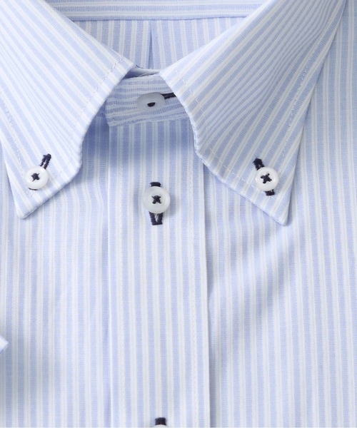 TETE HOMME(テットオム)の「形態安定 アイスキープ T/Cドレスシャツ / 半袖ビジネスシャツ(ビジネスシャツ・メンズ・サックスブルー系1/グレー系1/ホワイト系1/ホワイト系3/グレー系2/ホワイト系2/サックスブルー系3/サックスブルー系2・MEDIUM/X-LARGE/LARGE)」の16枚目の写真