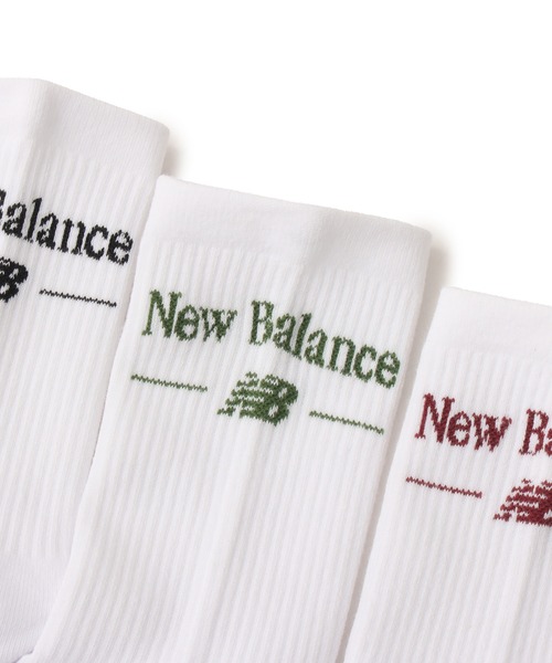 NEW BALANCE（ニューバランス）の「New Balance NB Script Logo Quarter Crew 3 Pack / ニューバランス スクリプトロゴクォータークルー3 パック（ソックス/靴下・レディース・ホワイト・L/M/S）」の7枚目の写真