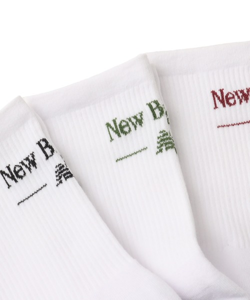 NEW BALANCE（ニューバランス）の「New Balance NB Script Logo Quarter Crew 3 Pack / ニューバランス スクリプトロゴクォータークルー3 パック（ソックス/靴下・レディース・ホワイト・L/M/S）」の8枚目の写真