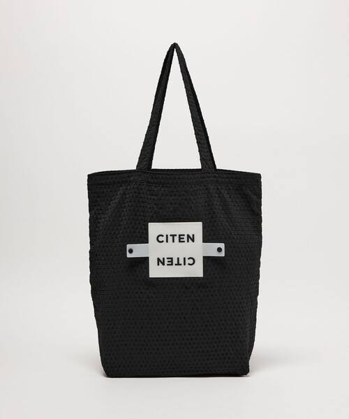 CITEN（シテン）の「＜CITEN＞くるくるパッチンサシコトート（エコバッグ/サブバッグ・レディース・ブラック/イエロー/ケリーグリーン・FREE）」の2枚目の写真