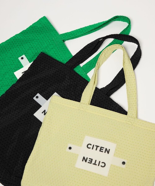 CITEN（シテン）の「＜CITEN＞くるくるパッチンサシコトート（エコバッグ/サブバッグ・レディース・ブラック/イエロー/ケリーグリーン・FREE）」の14枚目の写真