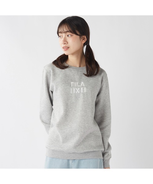 FILA（フィラ）の「FILA フィラ ワンポイント 裏起毛 スウェット トレーナー（スウェット・レディース・ブラック/杢グレー/ネイビー・M/L/LL）」の2枚目の写真