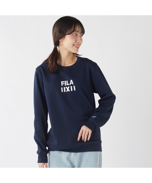 FILA（フィラ）の「FILA フィラ ワンポイント 裏起毛 スウェット トレーナー（スウェット・レディース・ブラック/杢グレー/ネイビー・M/L/LL）」の3枚目の写真