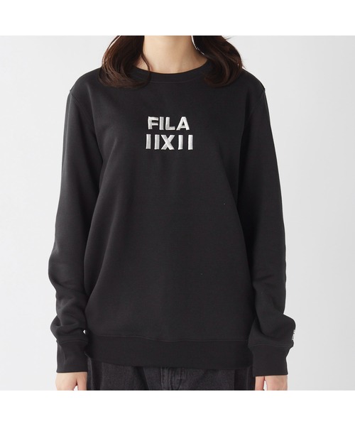 FILA（フィラ）の「FILA フィラ ワンポイント 裏起毛 スウェット トレーナー（スウェット・レディース・ブラック/杢グレー/ネイビー・M/L/LL）」の19枚目の写真