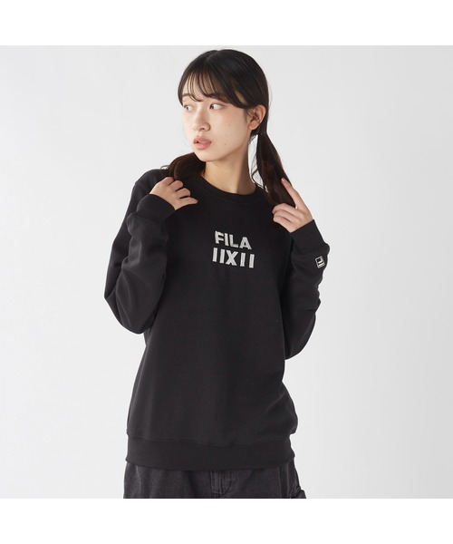 FILA（フィラ）の「FILA フィラ ワンポイント 裏起毛 スウェット トレーナー（スウェット・レディース・ブラック/杢グレー/ネイビー・M/L/LL）」の4枚目の写真
