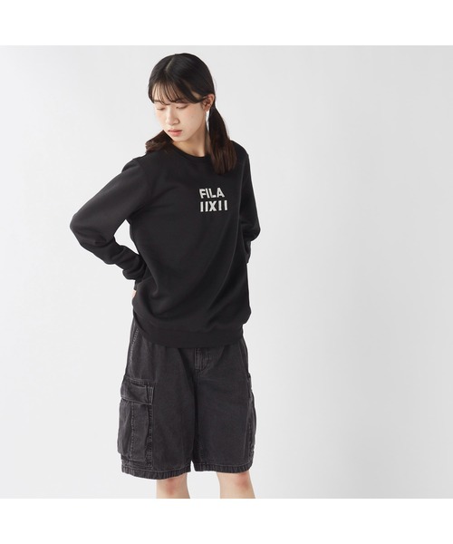 FILA（フィラ）の「FILA フィラ ワンポイント 裏起毛 スウェット トレーナー（スウェット・レディース・ブラック/杢グレー/ネイビー・M/L/LL）」の5枚目の写真