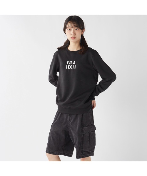 FILA（フィラ）の「FILA フィラ ワンポイント 裏起毛 スウェット トレーナー（スウェット・レディース・ブラック/杢グレー/ネイビー・M/L/LL）」の6枚目の写真