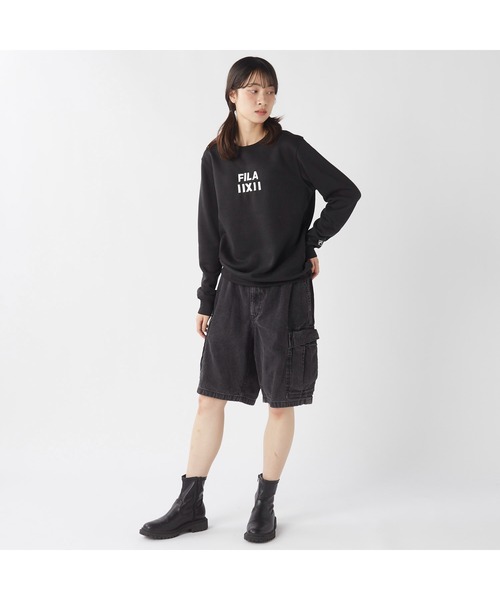FILA（フィラ）の「FILA フィラ ワンポイント 裏起毛 スウェット トレーナー（スウェット・レディース・ブラック/杢グレー/ネイビー・M/L/LL）」の7枚目の写真