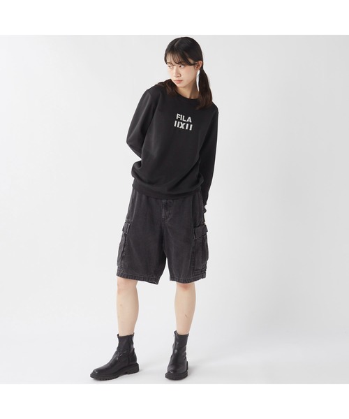 FILA（フィラ）の「FILA フィラ ワンポイント 裏起毛 スウェット トレーナー（スウェット・レディース・ブラック/杢グレー/ネイビー・M/L/LL）」の8枚目の写真