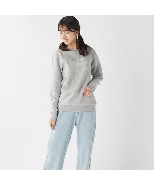 FILA（フィラ）の「FILA フィラ ワンポイント 裏起毛 スウェット トレーナー（スウェット・レディース・ブラック/杢グレー/ネイビー・M/L/LL）」の10枚目の写真