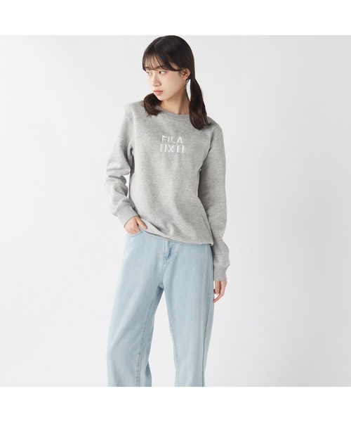 FILA（フィラ）の「FILA フィラ ワンポイント 裏起毛 スウェット トレーナー（スウェット・レディース・ブラック/杢グレー/ネイビー・M/L/LL）」の11枚目の写真