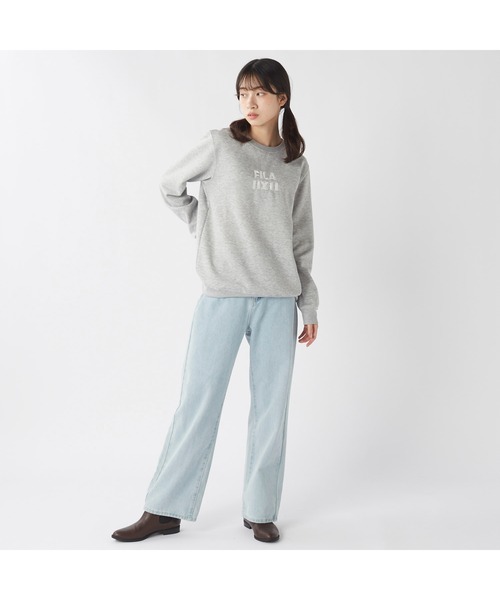 FILA（フィラ）の「FILA フィラ ワンポイント 裏起毛 スウェット トレーナー（スウェット・レディース・ブラック/杢グレー/ネイビー・M/L/LL）」の12枚目の写真
