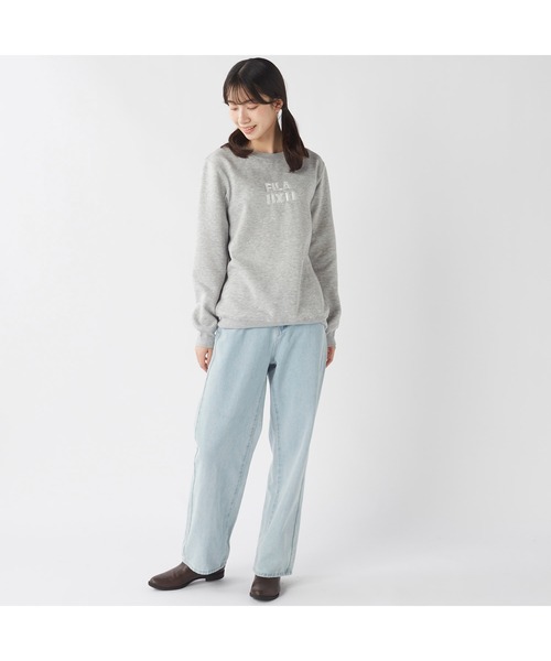 FILA（フィラ）の「FILA フィラ ワンポイント 裏起毛 スウェット トレーナー（スウェット・レディース・ブラック/杢グレー/ネイビー・M/L/LL）」の13枚目の写真
