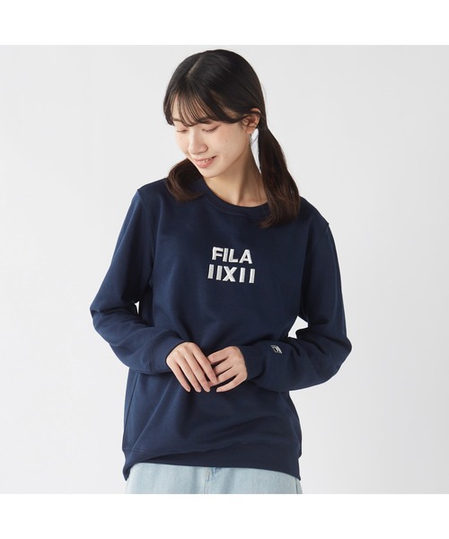 FILA（フィラ）の「FILA フィラ ワンポイント 裏起毛 スウェット トレーナー（スウェット・レディース・ブラック/杢グレー/ネイビー・M/L/LL）」の14枚目の写真