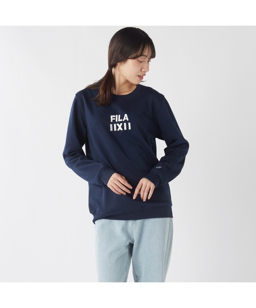 FILA（フィラ）の「FILA フィラ ワンポイント 裏起毛 スウェット トレーナー（スウェット・レディース・ブラック/杢グレー/ネイビー・M/L/LL）」の15枚目の写真