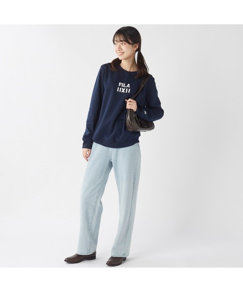 FILA（フィラ）の「FILA フィラ ワンポイント 裏起毛 スウェット トレーナー（スウェット・レディース・ブラック/杢グレー/ネイビー・M/L/LL）」の17枚目の写真