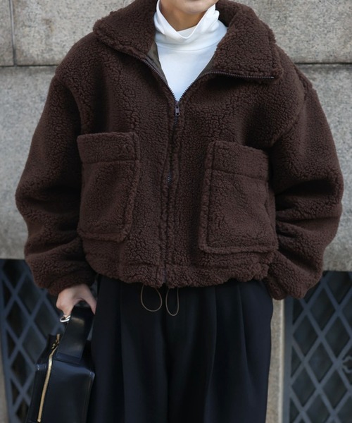 Marient（マリエント）の「ボアジップアウター（その他アウター・レディース・ブラウン/グレー・FREE）」の8枚目の写真